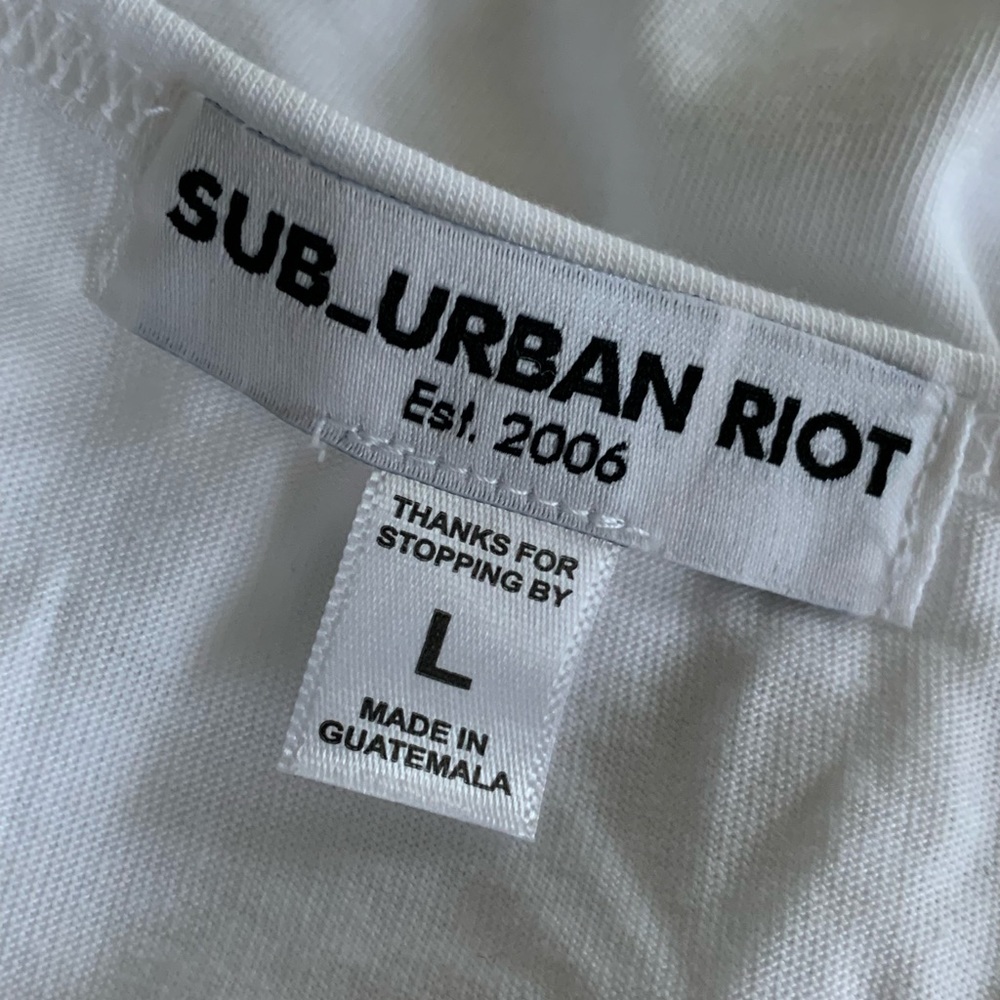 Sub_Urban Riot “Summer Tour” White Racerback Tank Top NWOT - Picture 3 of 7
